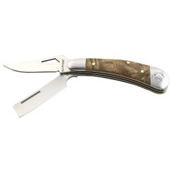 Sarge 3 in. 2 Bladed Folding Knife w/ Burl Wood Handle