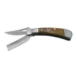 Sarge 3-1/2 in. Two-Blade Folding Knife w/ Burl Wood Handle