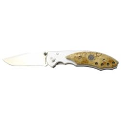 Sarge 4-3/4 in. Folding Knife w/ Stainless Steel Handle w/ Burl Scales and Belt Clip