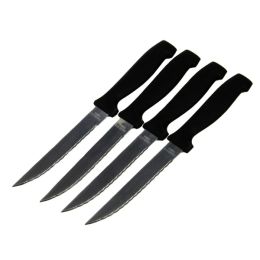 4-Piece Serrated Stainless Steel Steak Knife Set Case Pack 144