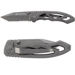 SW CK400LTS Folder 3.0 in Gray Combo Blade Stainless Handle