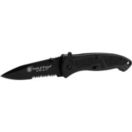 SW SWATMB Assisted 3.125 in Black Combo Blade Aluminum Hndl