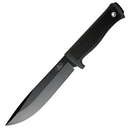6.3" Fallkniven A1 Fixed Blade (Blade: Black, Sheath: Black Leather)
