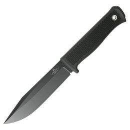 5.1" Fallkniven S1 (Blade: Black, Sheath: Leather)