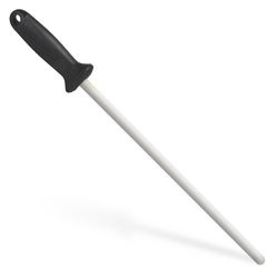Honing Rod with Dual Grit and Comfort Handle (Ceramic) (size: 12")